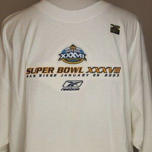 NEW REEBOK NFL Super Bowl XXXVII San Diego Tshirt
